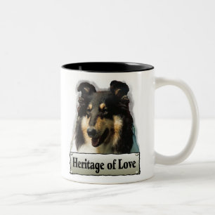 Tri Färg Rough Collie Gifts Två-Tonad Mugg