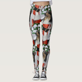 Tri Färg Smooth Collie jul Leggings