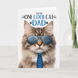 Tri Färg Tabby katt Fars dag ett Coola Katt Helgkort