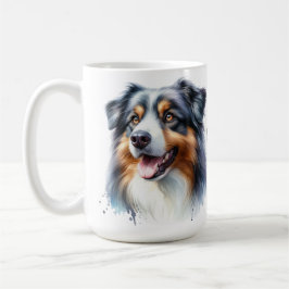 Tri-Färgad Australian shepherd Hund Kaffemugg