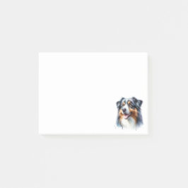Tri-Färgad Australian shepherd Hund Post-it Block