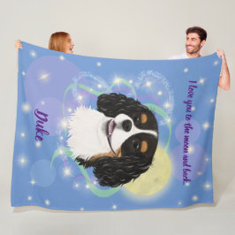 Tri-Färgad Cavalier Anpassad design  Fleecefilt