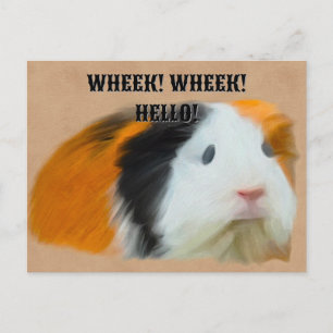 Tri-Färgad Guinea Gris Vykort
