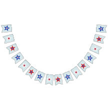 Tri-Färgad Red-, White- och Blue Stars