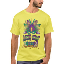 Tri-fjäther Mardi Gras 2025 T-shirt