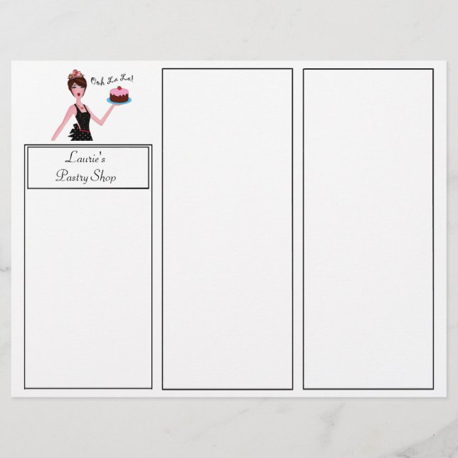 Tri-Fold-broschyrer för bakverk (Framsida)