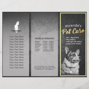 Tri-Fold-broschyrer för djuromsorg Hund för målnin