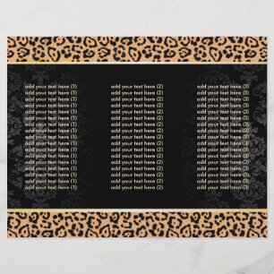 Tri-Fold-broschyrer för Luxury Leopard Print & Dam