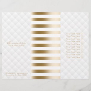 Tri-Fold Modern Guld Rand och Diamond Quilted