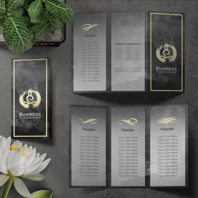 Tri-Fold Yoga Massage Brochures Meditation Posture (Skapare uppladdad)