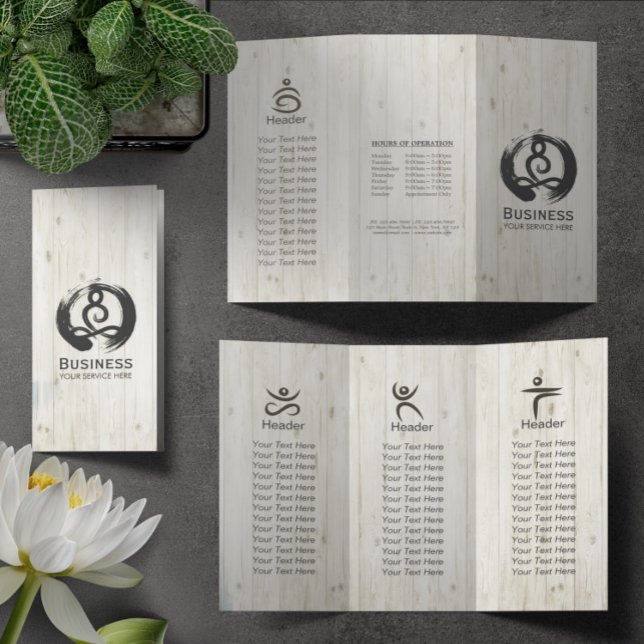 Tri-Fold Yoga Massage Brochures Meditation Posture (Skapare uppladdad)