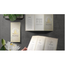 Tri-Fold Yoga Studio Brochures Meditation Pose ZEN