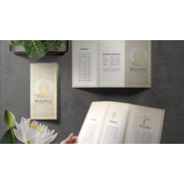 Tri-Fold Yoga Studio Brochures Meditation Pose ZEN