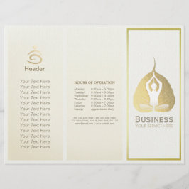 Tri-Fold Yoga Studio Brochures Meditation Studio