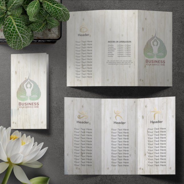 Tri-Fold Yoga Studio Brochures Meditation Studio (Skapare uppladdad)