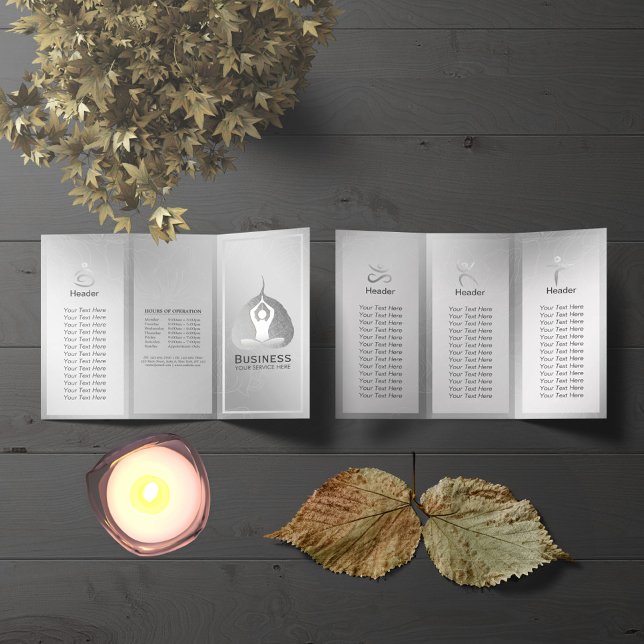 Tri-Fold Yoga Studio Brochures Meditation Studio (Skapare uppladdad)