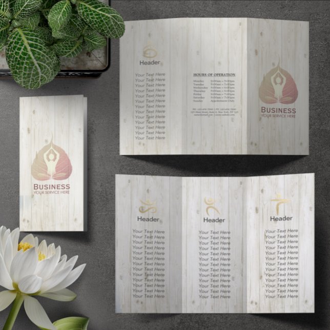 Tri-Fold Yoga Studio Brochures Meditation Studio (Skapare uppladdad)