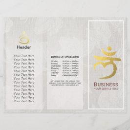 Tri-Fold Yoga Studio Brochures Root Chakra Mantra