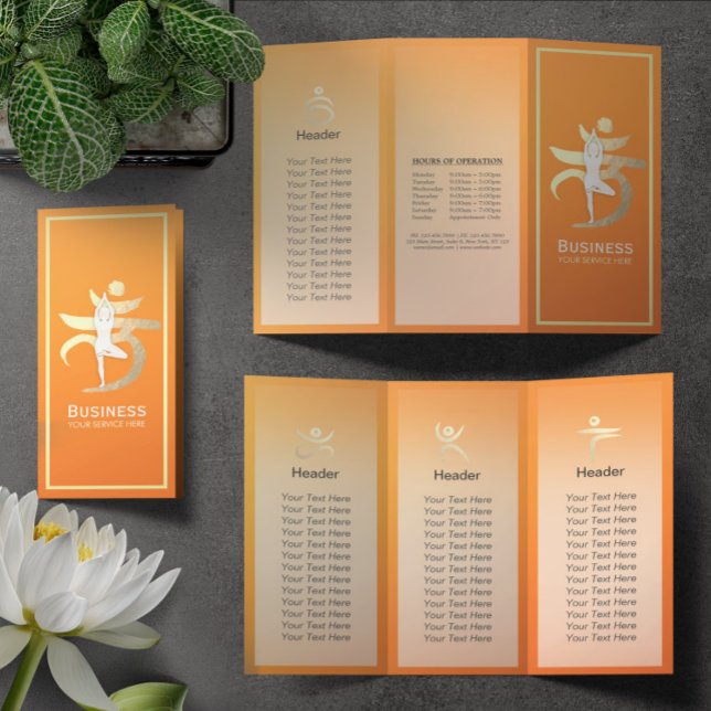Tri-Fold Yoga Studio Brochures Root Chakra Mantra (Skapare uppladdad)