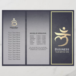 Tri-Fold Yoga Studio Brochures Root Chakra Mantra