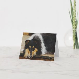 Tri konst för gåvor för färgbuseCollie Kort
