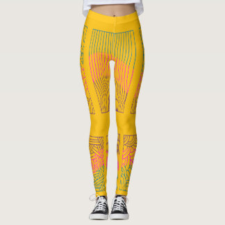 Tri-line Design Teal Rosa Lila Messenger Bag Leggings
