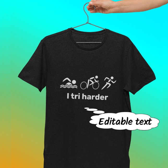 Tri mer roligt triathlon t shirt (Skapare uppladdad)