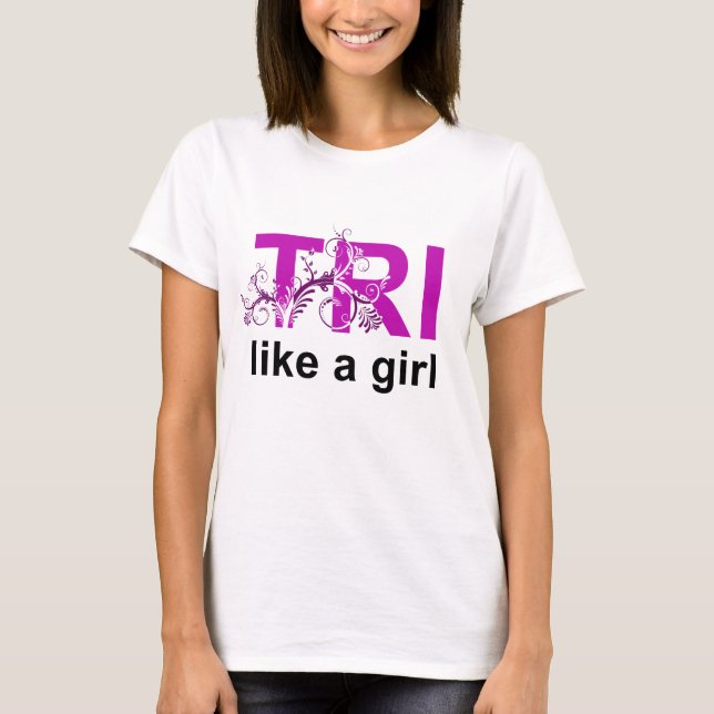 tri något liknande en flicka t shirt (Framsida)