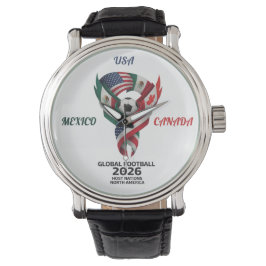 Tri-Nation Flag Wristwatch | 2026 Match Date  Armbandsur