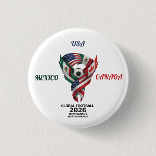 Tri-Nation Fotbollsfan-knappar   Mexiko USA Kanada Knapp