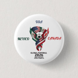 Tri-Nation Soccer Fan Buttons | Mexico USA Canada Knapp