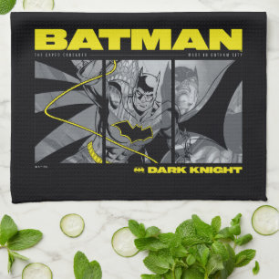 Tri-Panel-grafik för Batman Tecknad Kökshandduk