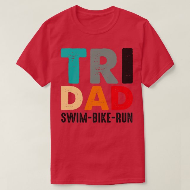 Tri Pappa SwimBikeRun Funny Far T Shirt (Design framsida)