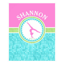 Tri-Pastel Färg Gymnastics with Aqua Tile