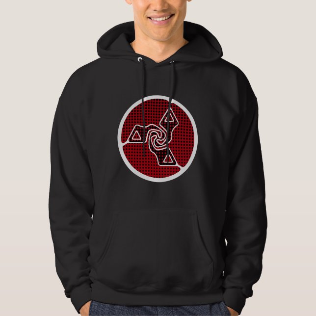 Tri-pilar med punkter hoodie (Framsida)