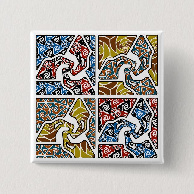 Tri-Pilar med Trippy tillbaka jordning Knapp (Framsida)