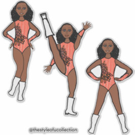 Tri-Pose Dancer Flamingo #1 Sticker Klistermärken