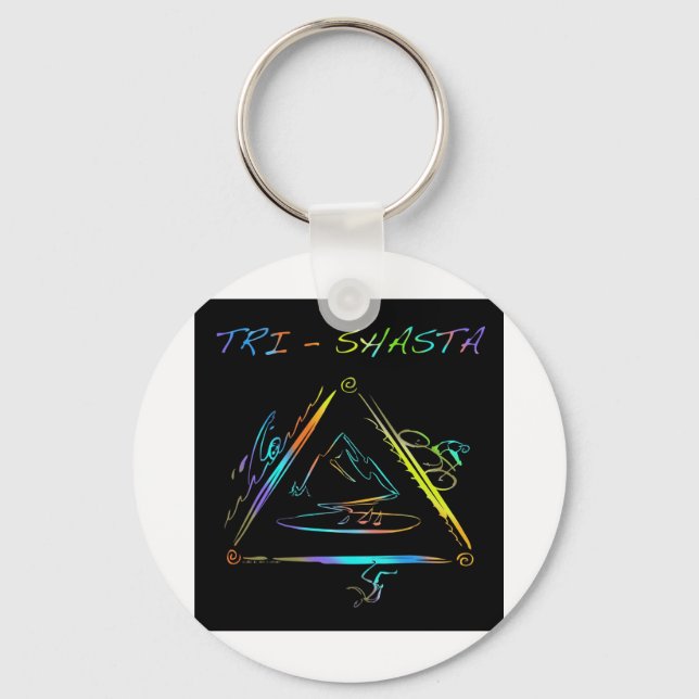Tri Shasta Triathalon Logotyp Nyckelring (Framsida)