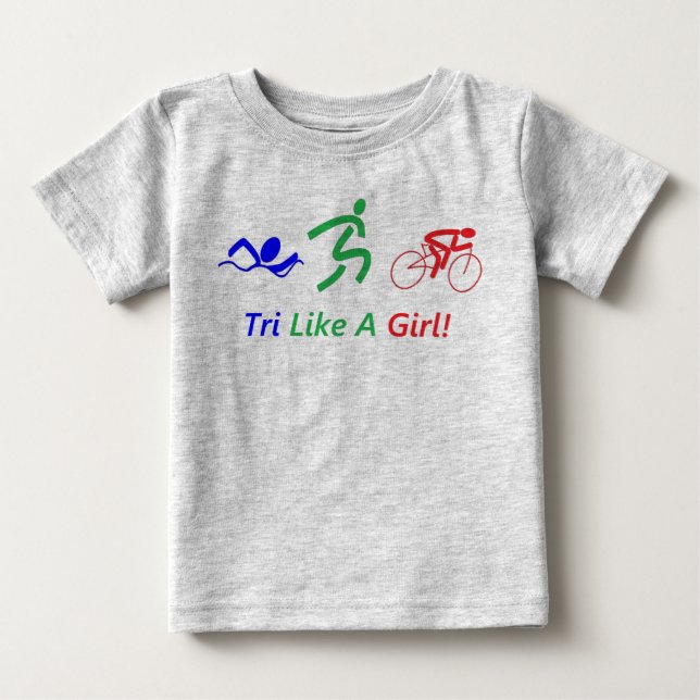 Tri som en flicka tee shirt (Framsida)