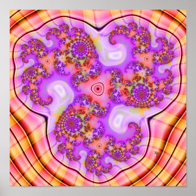 Tri-Spiral Push (12 x 12 tum) Art Print Poster (Framsidan)