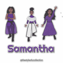 Tri-Styld Lila White Silver Dancer #1 Klistermärken