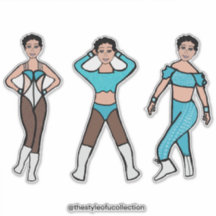 Tri-Styled Dancer Aqua #2 Sticker