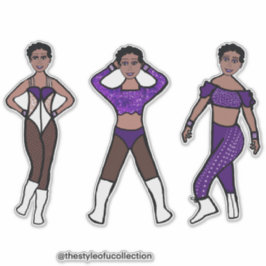 Tri-Styled Dancer Lila #1 Klistermärken
