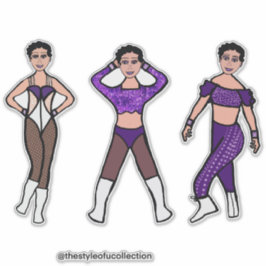 Tri-Styled Dancer Lila #2 Klistermärken