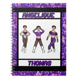 Tri-Styled Dancer Lila & Black Notebook #2 Anteckningsbok