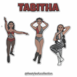 Tri-Styled Red Zebra Dancer #1 Klistermärken