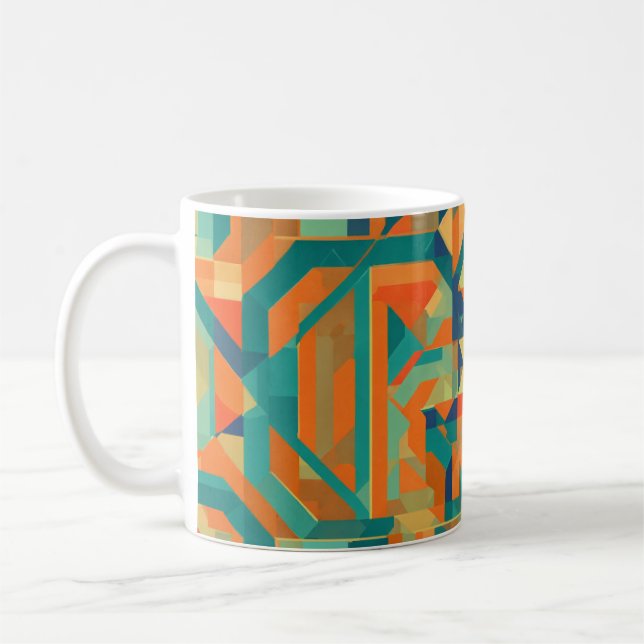 ’Tri-tone Geometric Harmony Mugg Design’ (Vänster)
