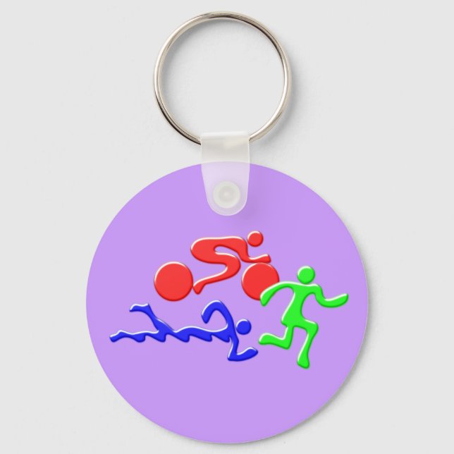 TRI Triathlon Simma Bike Springa FÄRG Figurer Desi Nyckelring (Framsida)