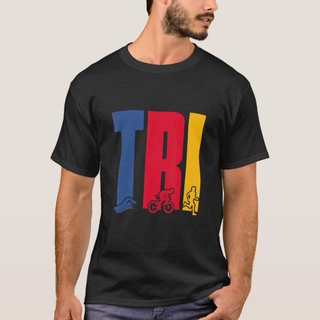 Tri Triathlon T Shirt (Framsida)