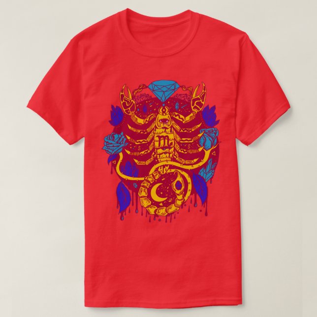 Triad Mystic Scorpio Zodiac T Shirt (Design framsida)